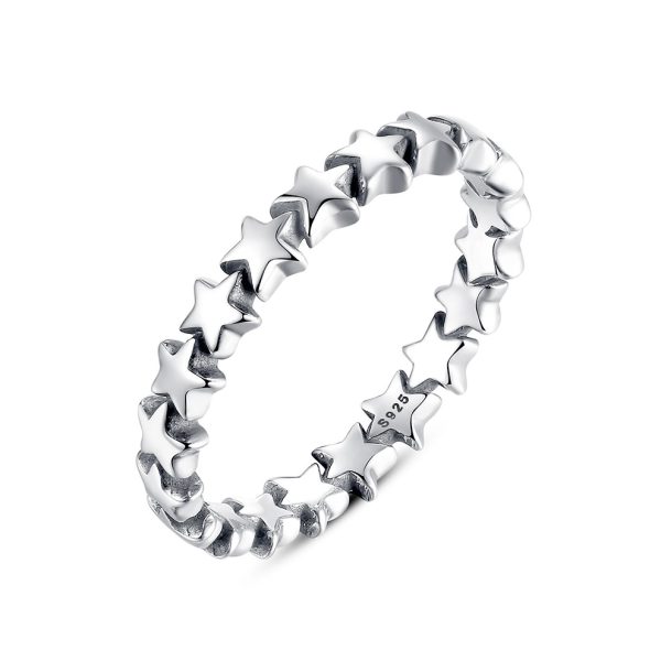 anillo mujer plata Selena, disponible en 3 tallas: 6,7 y 8. color plata