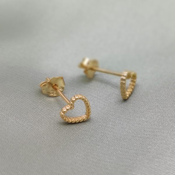 Pendientes mujer plata love oro- Pendientes de plata mujer de plata de ley 925. - Regalo ideal mujer- Regalo día de la madre- bodegón