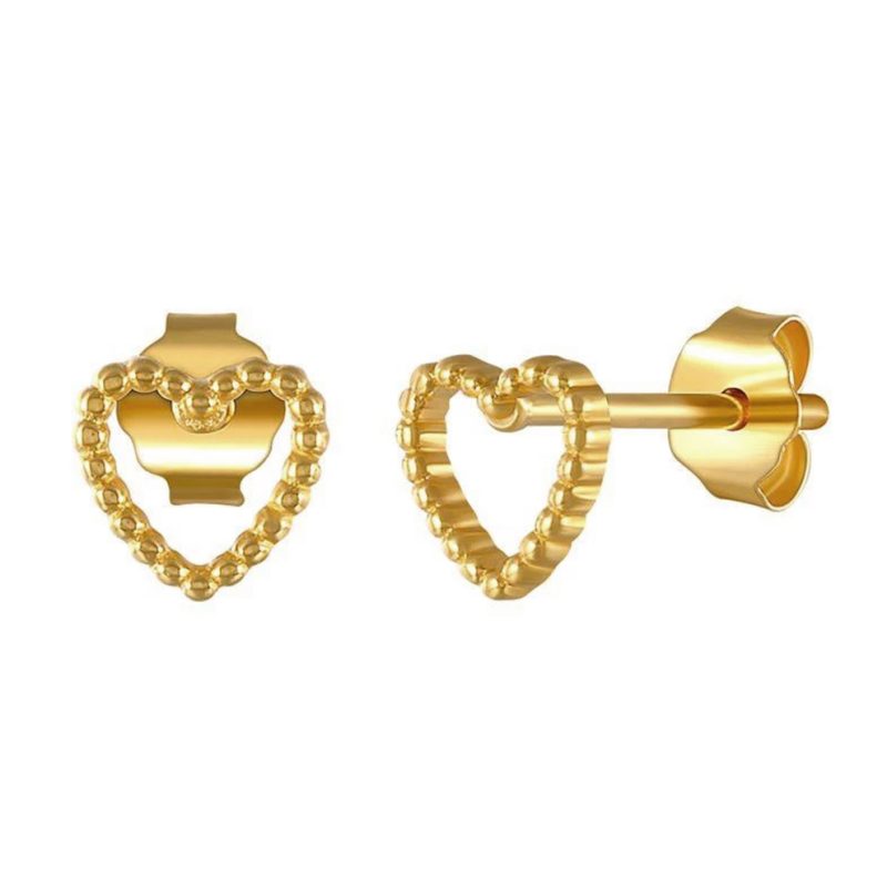 Pendientes mujer plata love oro- Pendientes de plata mujer de plata de ley 925. - Regalo ideal mujer- Regalo día de la madre