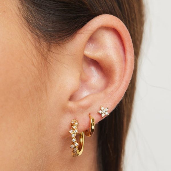 Pendientes mujer plata margaret oro- Pendientes de plata mujer de plata de ley 925. - Regalo ideal mujer- Regalo día de la madre- modelo
