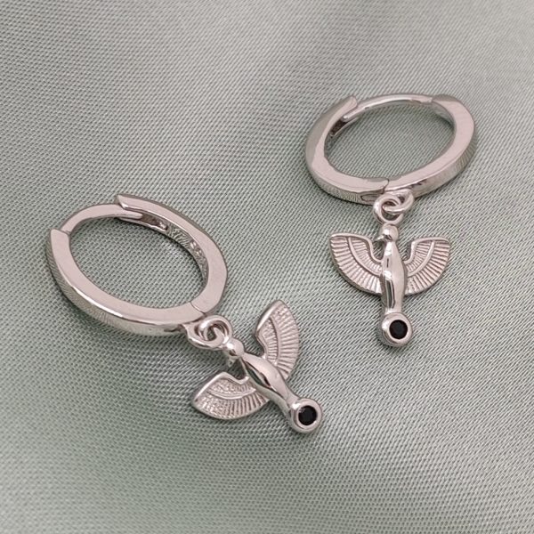 Pendientes mujer plata ibis plateado- Pendientes de plata mujer de plata de ley 925. - Regalo ideal mujer- Regalo día de la madre- bodegón