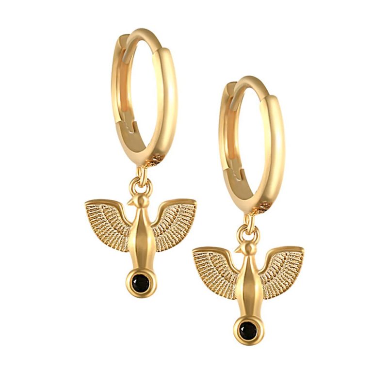 Pendientes mujer plata ibis oro- Pendientes de plata mujer de plata de ley 925. - Regalo ideal mujer- Regalo día de la madre