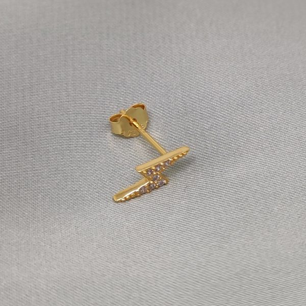 Pendientes mujer plata rayo oro- Pendientes de plata mujer de plata de ley 925. - Regalo ideal mujer- Regalo día de la madre- bodegón