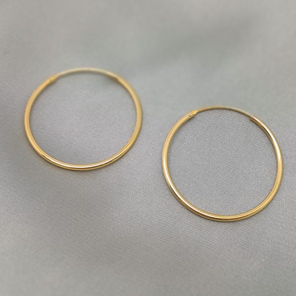 Pendientes mujer plata Aros oro 25MM- Pendientes de plata mujer de plata de ley 925. - Regalo ideal mujer- Regalo día de la madre - bodegón