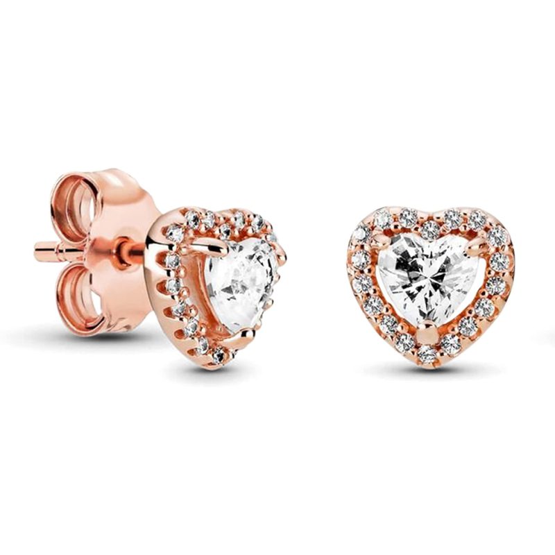 Pendientes mujer plata Amari Oro rosa- Pendientes de plata mujer de plata de ley 925. Pendiente plata unitario- Regalo ideal mujer- Regalo día de la madre