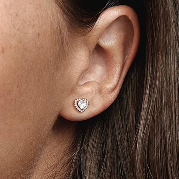 Pendientes mujer plata Amari Oro rosa- Pendientes de plata mujer de plata de ley 925. Pendiente plata unitario- Regalo ideal mujer- Regalo día de la madre