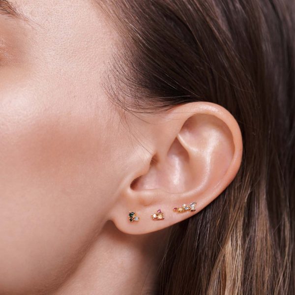 Pendientes mujer plata avyanna oro- Pendientes de plata mujer de plata de ley 925. Pendiente plata- Regalo ideal mujer- Regalo día de la madre- modelo