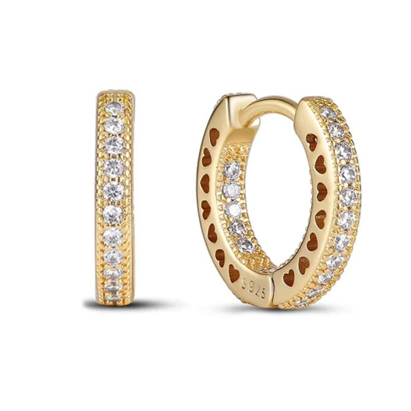 Pendientes mujer plata Isadora oro- Pendientes de plata mujer de plata de ley 925. Pendiente plata unitario- Regalo ideal mujer- Regalo día de la madre
