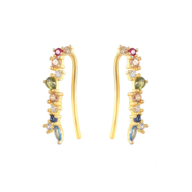 Pendientes mujer plata jemima oro- Pendientes de plata mujer de plata de ley 925. Pendiente plata unitario- Regalo ideal mujer- Regalo día de la madre