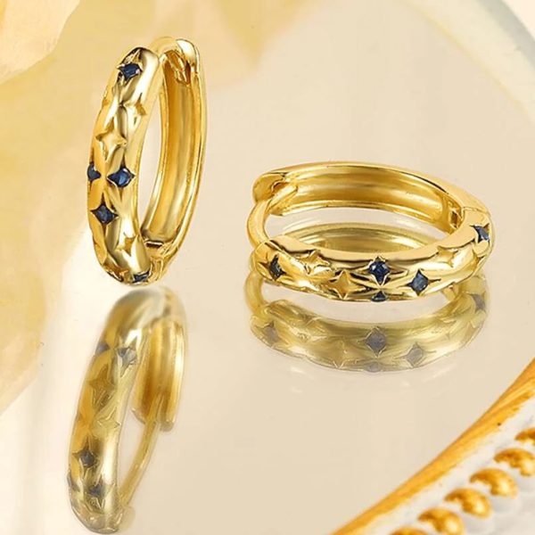 Pendientes mujer plata lolani azul- Pendientes de plata mujer de plata de ley 925. Pendiente plata unitario- Regalo ideal mujer- Regalo día de la madre - bodegón