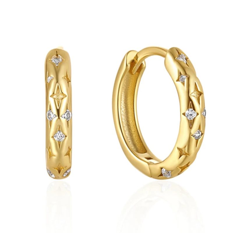 Pendientes mujer plata lolani oro- Pendientes de plata mujer de plata de ley 925. Pendiente plata unitario- Regalo ideal mujer- Regalo día de la madre