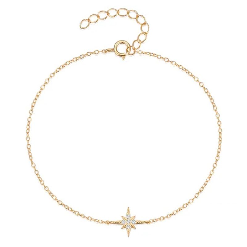Pulsera mujer plata Orion oro- Pulsera plata mujer de ley 925. Cadena eslabones doble- Regalo ideal mujer- Regalo día de la madre
