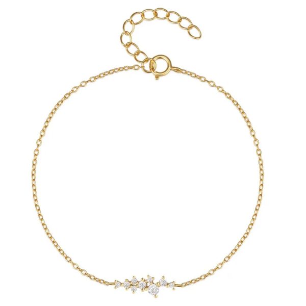 Pulsera mujer plata Alaia Oro- Pulsera plata mujer de ley 925. Cadena eslabones doble- Regalo ideal mujer- Regalo día de la madre