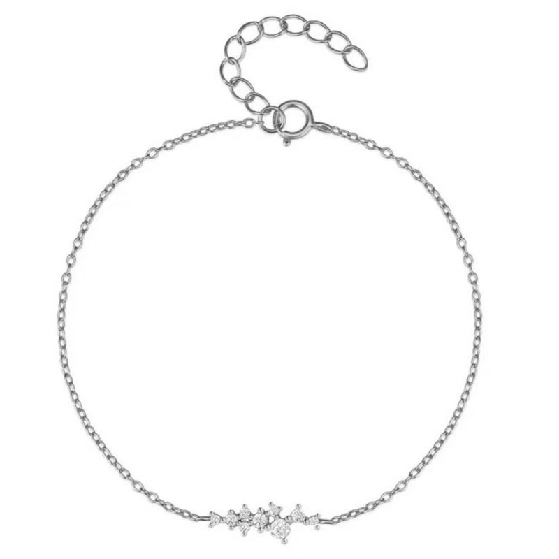 Pulsera mujer plata Alaia Plateado- Pulsera plata mujer de ley 925. Cadena eslabones doble- Regalo ideal mujer- Regalo día de la madre