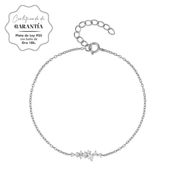 Pulsera mujer plata Alaia Plateado- Pulsera plata mujer de ley 925. Cadena eslabones doble- Regalo ideal mujer- Regalo día de la madre- certificado
