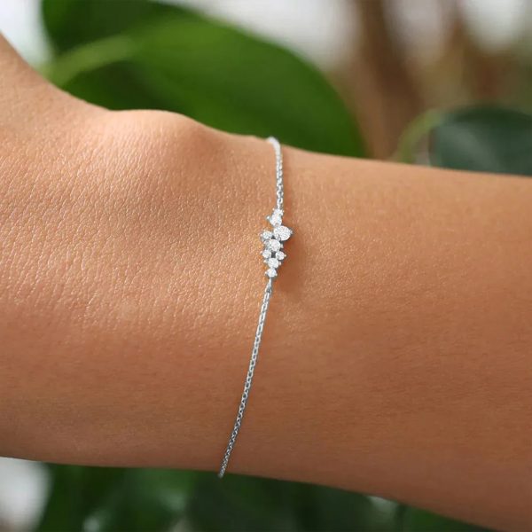 Pulsera mujer plata Alaia Plateado- Pulsera plata mujer de ley 925. Cadena eslabones doble- Regalo ideal mujer- Regalo día de la madre- modelo muñeca con pulsera