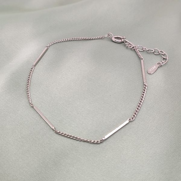 Pulsera mujer cilindros plata- Pulsera plata mujer de ley 925. Cadena eslabones doble- Regalo ideal mujer- Regalo día de la madre- bodegón