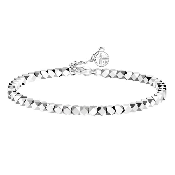 Pulsera mujer rocas plata- Pulsera plata mujer de ley 925. Cadena eslabones doble- Regalo ideal mujer- Regalo día de la madre