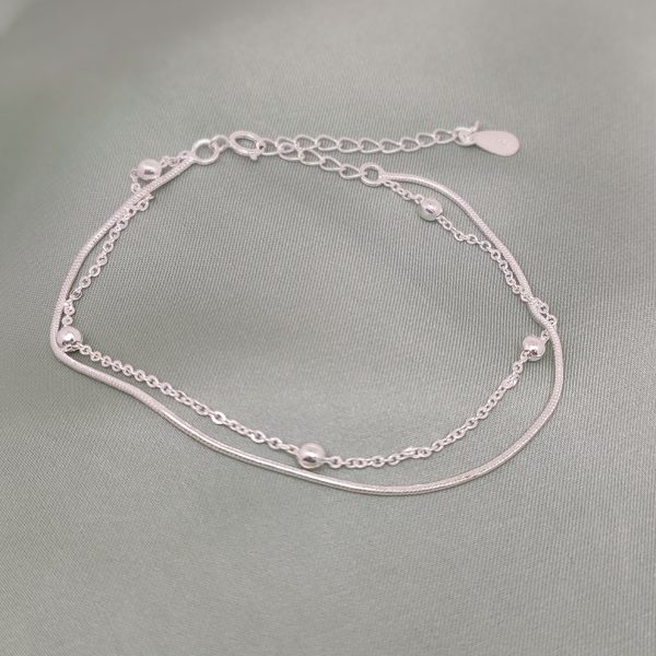 Pulsera mujer Rosellin plata- Pulsera plata mujer de ley 925. Cadena eslabones doble- Regalo ideal mujer- Regalo día de la madre - bodegón