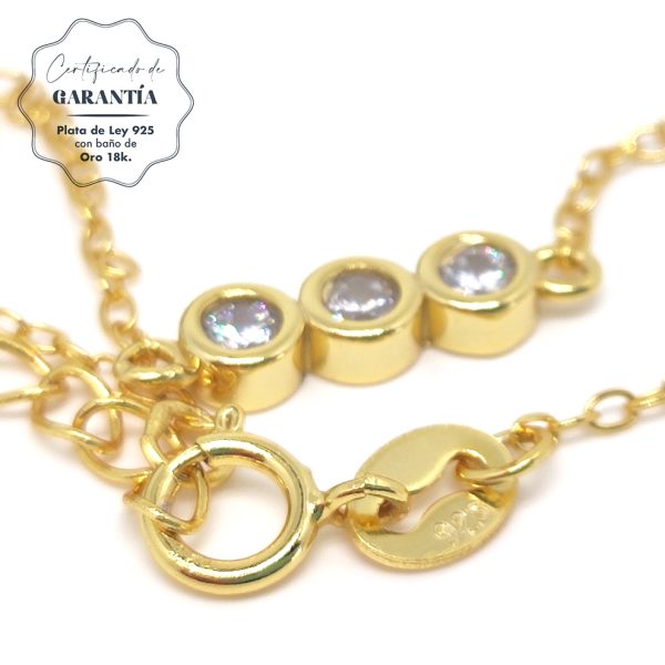Pulsera mujer Tres lunas plata- Pulsera plata mujer de ley 925. Cadena eslabones doble- Regalo ideal mujer- Regalo día de la madre- certificado plata